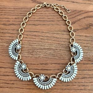 J.Crew | Resin and Rhinestone Statement Necklace | 17.5” Adjustable